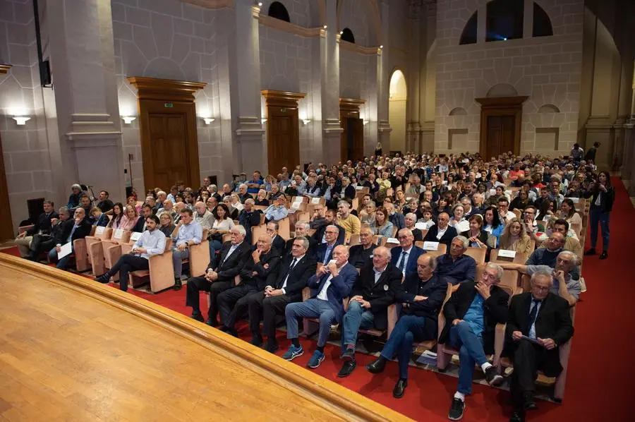 SPORT RUGBY BRESCIA AUDITORIUM SAN BARNABA 50° ANNIVERSARIO SCUDETTO RUGBY BRESCIA NELLA FOTO SALA 19–05-2025 PIERPAOLO PAPETTI AGENZIA NEWREPORTER