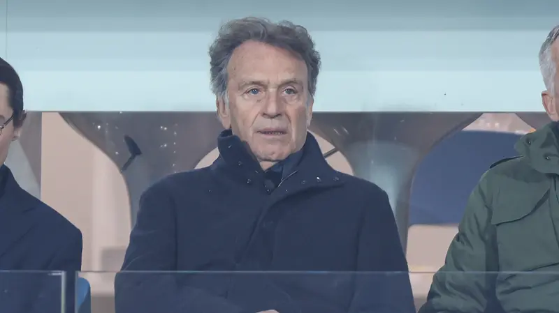 Massimo Cellino in tribuna al Rigamonti - Foto New Reporter © www.giornaledibrescia.it