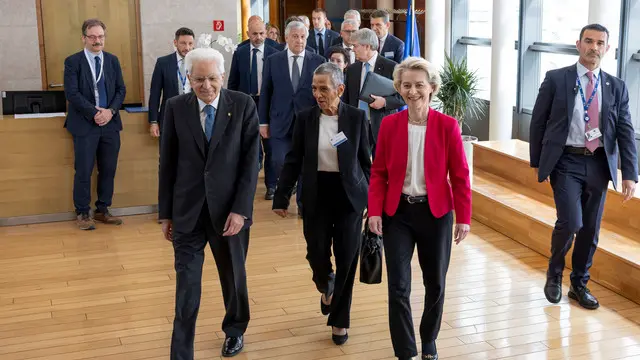Il Presidente della Repubblica Sergio Mattarella con Ursula von der Leyen, Presidente della Commissione Europea (foto di Francesco Ammendola - Ufficio per la Stampa e la Comunicazione della Presidenza della Repubblica)