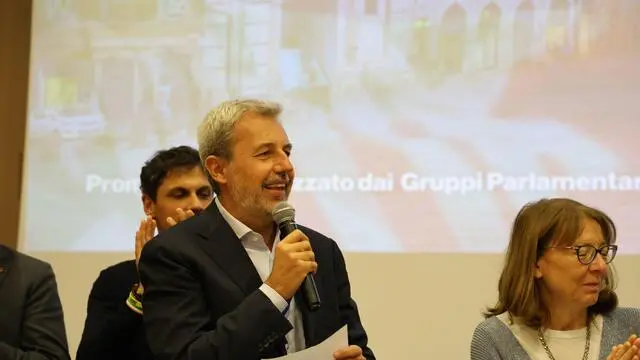 Raffaele Nevi durante la conferenza nazionale degli enti locali di Forza Italia che si svolge a Perugia, 13 ottobre 2024. ANSA / Basilietti