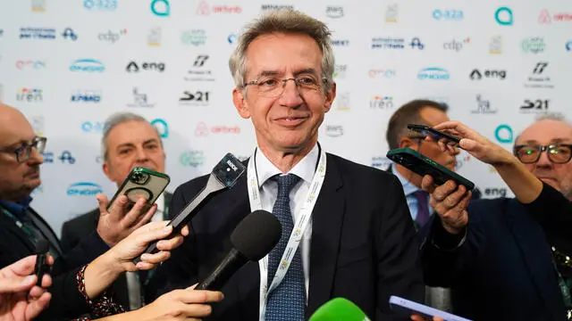 Eletto il nuovo presidente dell'Anci nazionale, durante l'assemblea a Torino, del 20 novembre 2024: Gaetano Manfredi incontra la stampa ANSA/JESSICA PASQUALON