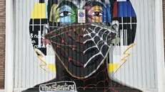 L'opera di Weik vandalizzata