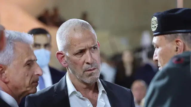 epa12061122 (FILE) - Director of the Israeli Security Agency (Shin Bet) Ronen Bar (C) speaks with Chief of the General Staff of the Israel Defense Forces (IDF) Eyal Zamir (R) and Mossad director David Barnea (L) during the official state opening ceremony of Holocaust Martyrs' and Heroes' Remembrance Day in Israel, at the Yad Vashem Holocaust memorial museum in Jerusalem, 23 April 2025. According to a Shin Bet spokesperson, Israeli security chief Ronen Bar announced his resignation effective 15 June 2025 during a speech at the intelligence headquarters 28 April, 2025. EPA/ABIR SULTAN