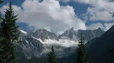 Il massiccio della Presanella visto proprio da Vermiglio