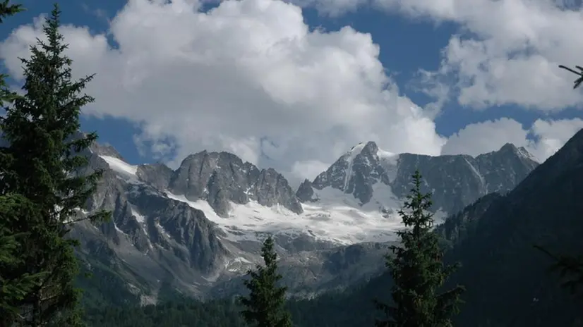 Il massiccio della Presanella visto proprio da Vermiglio