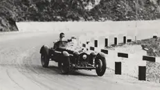 Carlo Pintacuda in sella alla sua Alfa Romeo Tipo B «P3» 34 2900