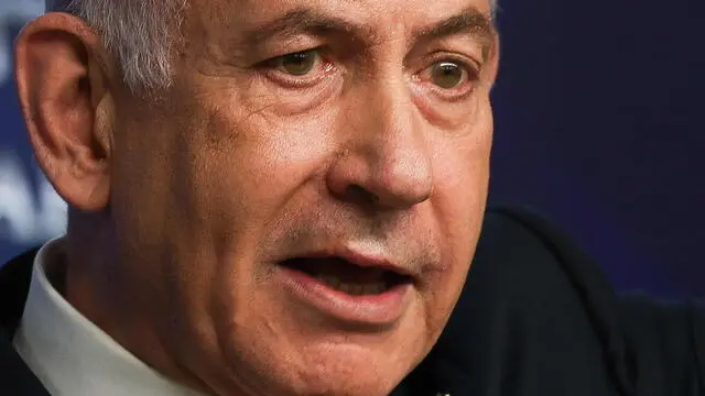 epa12123693 Israeli Prime Minister Benjamin Netanyahu addresses a press conference in Jerusalem, 21 May 2025. EPA/RONEN ZVULUN / POOL