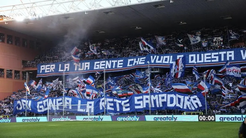 I tifosi della Sampdoria - Foto New Reporter Comincini © www.giornaledibrescia.it