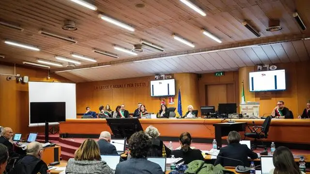 Udienza del processo Eternit bis presso maxi aula 6 del tribunale. Torino 17 febbraio 2025 ANSA/TINO ROMANO