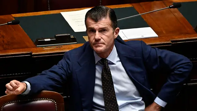 Il sottosegretario al Ministero degli Affari Esteri, Giorgio Silli, durante l’esame alla Camera dei Deputati delle mozioni sulla situazione in Cisgiordania e nella Striscia di Gaza, Roma, 21 maggio 2025. ANSA/RICCARDO ANTIMIANI