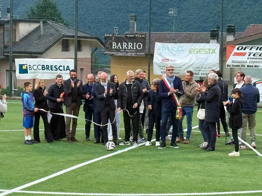 Caino, l'inaugurazione del campo sportivo