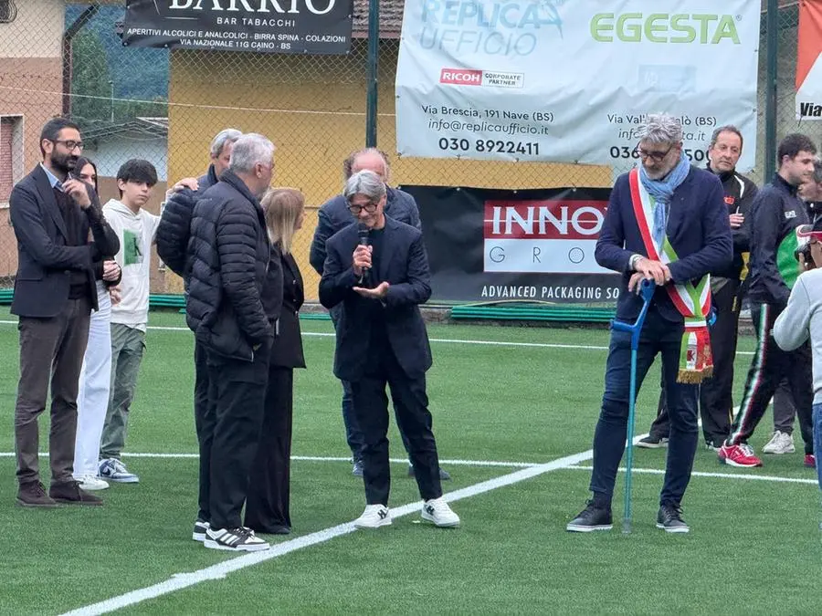 Caino, l'inaugurazione del campo sportivo