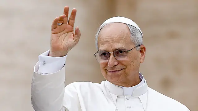 Pope Leone XIV during the weekly general audience in Saint Peters Square, Vatican City, 21 May 2025. ANSA/ANGELO CARCONI