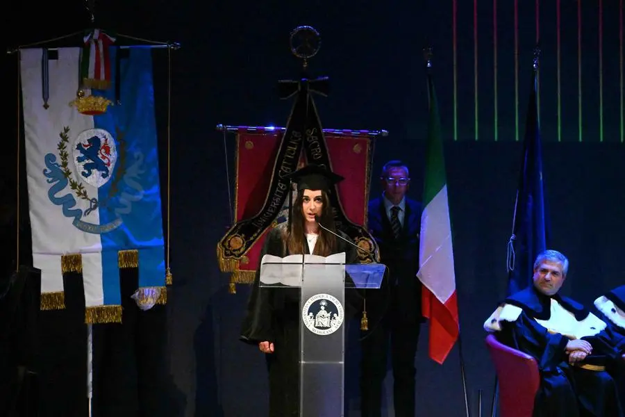 La festa di laurea alla Cattolica di Brescia