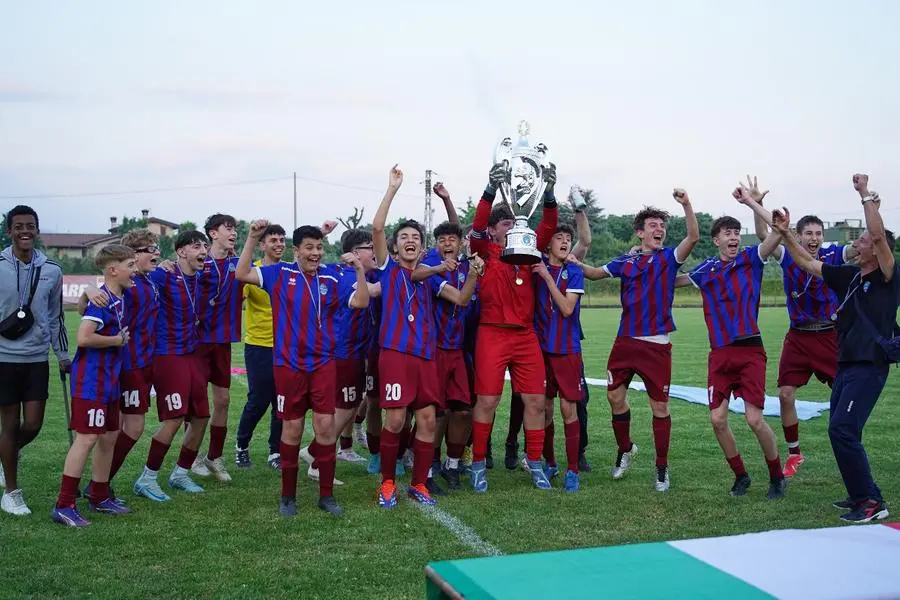 COPPA BRESCIA CALCIO FINALE CHALLENGE U15 PASSIRANO - TORBOLE CASAGLIA NELLA FOTO ESULTANZA PASSIRANO 24-05-2025 perteghella@newreporter