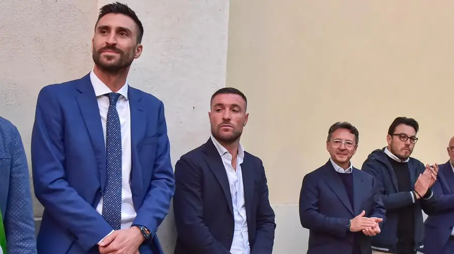 Caracciolo, presidente del Lumezzane, con il ds Simone Pesce - Foto New Reporter Nicoli © www.giornaledibrescia.it