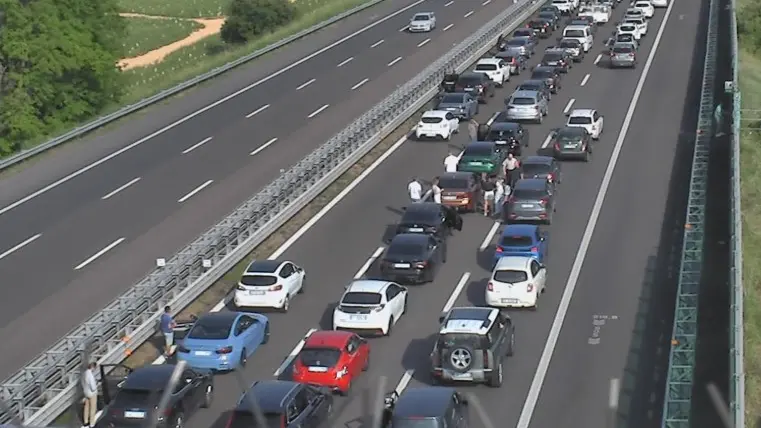 Traffico bloccato sull'A4