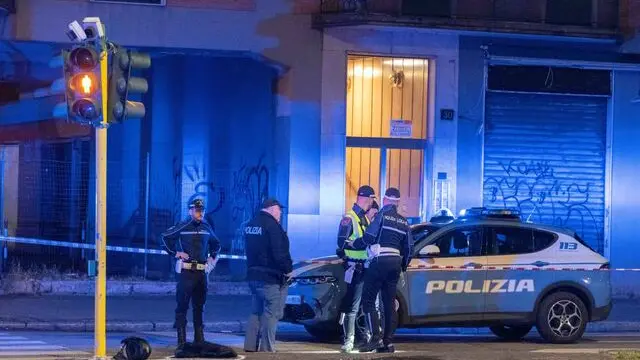 Incidente moto Via Marco Da Agrate, Polizia Di Stato e Polizia Locale sul posto, Milano,21 Maggio 2025, Ansa/Andrea Fasani
