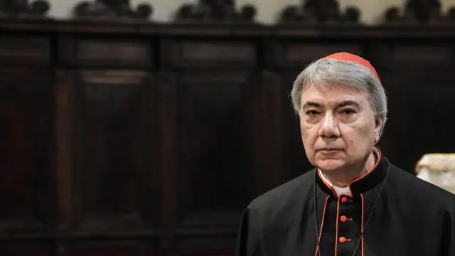 Il cardinale Domenico Battaglia In un momento dell’ apertura dell’ anno giudiziario ecclesiastico. Napoli 6 Marzo 2025 ANSA / CESARE ABBATE