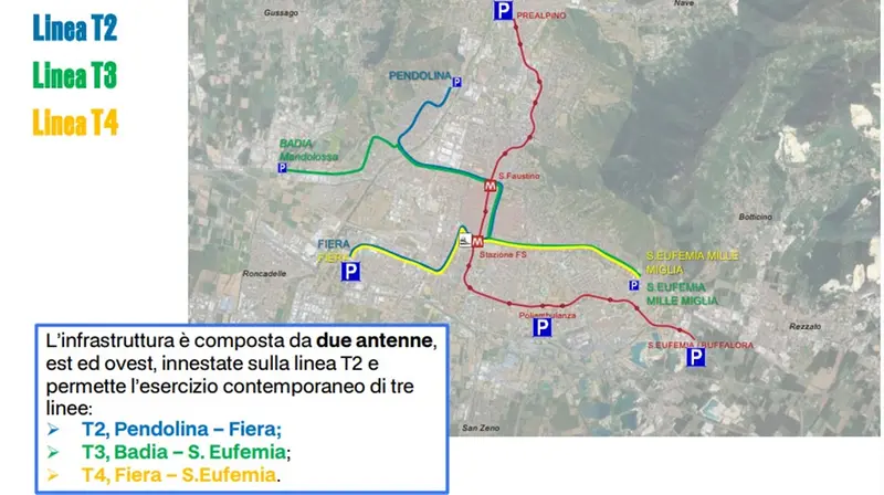 In rosso il tracciato della metropolitana