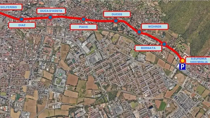 Il tracciato verso est