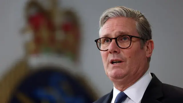 epa12125894 British Prime Minister Keir Starmer speaks during a press conference at Northwood military base in west London, Britain, 22 May 2025. The UK government has announced plans to proceed with the Chagos Islands deal following a legal challenge at the High Court. EPA/ANDY RAIN / POOL