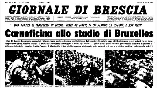 Strazio e dolore, una delle immagini simbolo dell'Heysel