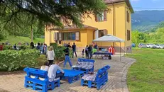 Il taglio del nastro nell'ex «Casa del Custode»