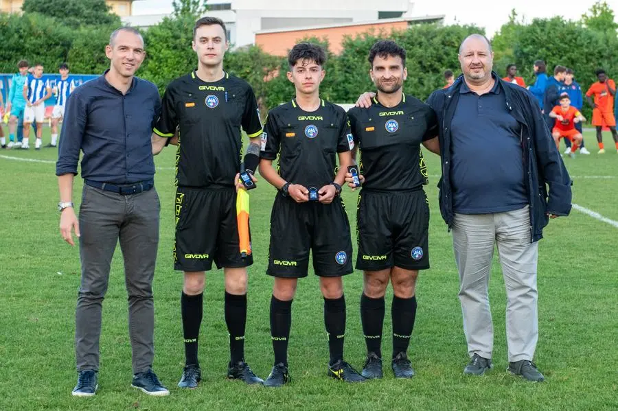 SPORT CALCIO COPPA BRESCIA NEXT GEN UNDER 19 PRO PALAZZOLO - OSPITALETTO nella foto TERNA ARBITRALE 27/05/2025 Biasi@newreporter