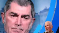 Sebastiano Visintin, marito di Liliana Resinovich, durante la trasmissione 'Porta a Porta' condotta da Bruno Vespa, Roma, 04 marzo 2025. ANSA/ETTORE FERRARI