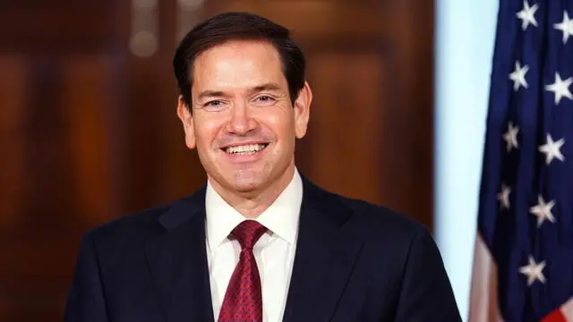 epa12141185 US Secretary of State Marco Rubio smiles during his meeting with German Foreign Minister Johann Wadephul (not pictured) at the State Department, in Washington, DC, USA, 28 May 2025. The German foreign minister is on his first official visit to the United States. EPA/WILL OLIVER