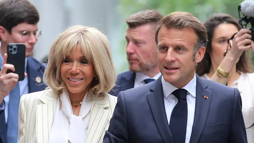 Brigitte Trogneaux e Emmanuel Macron