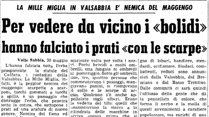 La pagina del GdB del 31 maggio 1961 © www.giornaledibrescia.it