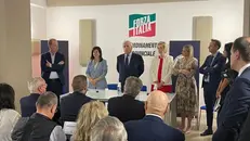 Il vicepremier Antonio Tajani nella sede bresciana di Forza Italia © www.giornaledibrescia.it