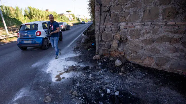 Il luogo su via Salaria, in cui avvenuto lÕincidente mortale del Broker Massimo Bochicchio. Roma 19 giugno 2022 ANSA/MASSIMO PERCOSSI