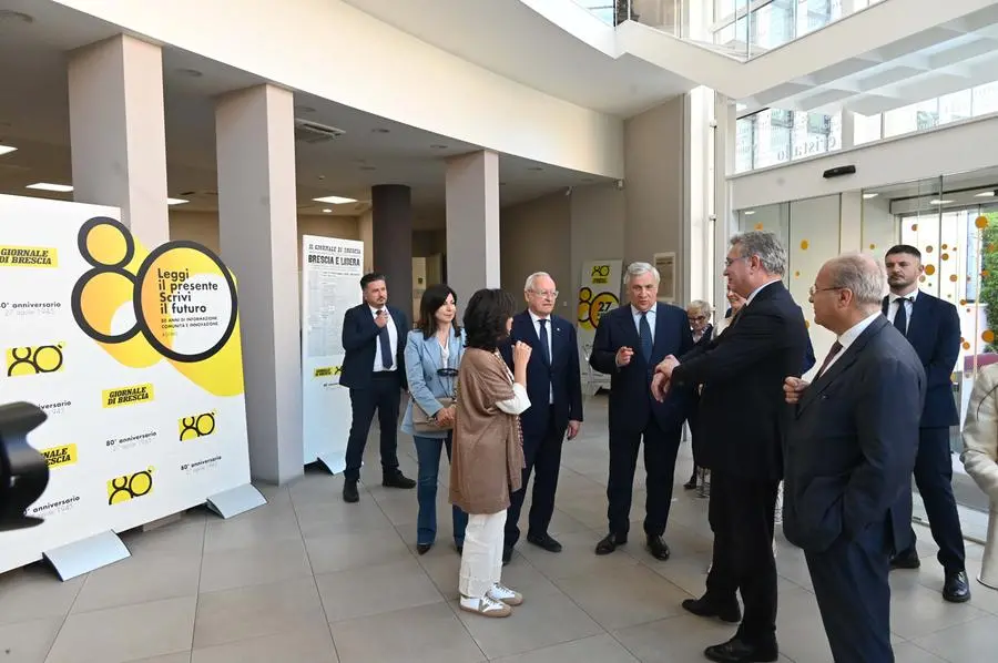 CRONACA BRESCIA GDB IN VISITA IL MIN ANTONIO TAJANI REDAZIONE CRONACA 30-05-2025  GABRIELE STRADA NEW EDEN GROUP                             