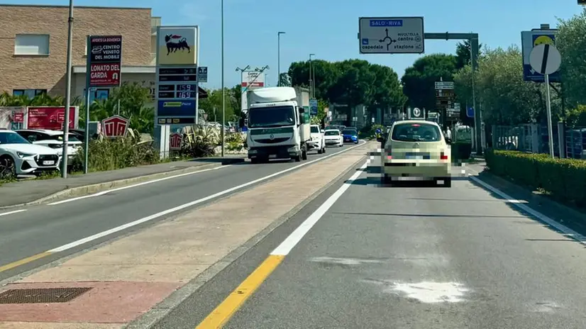 Viale Marconi a Desenzano: il luogo dell'investimento - © www.giornaledibrescia.it