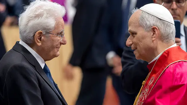 Roma - Il Presidente Sergio Mattarella con S.S. Leone XIV, oggi 18 maggio 2025 (Foto di Paolo Giandotti - Ufficio per la Stampa e la Comunicazione della Presidenza della Repubblica)