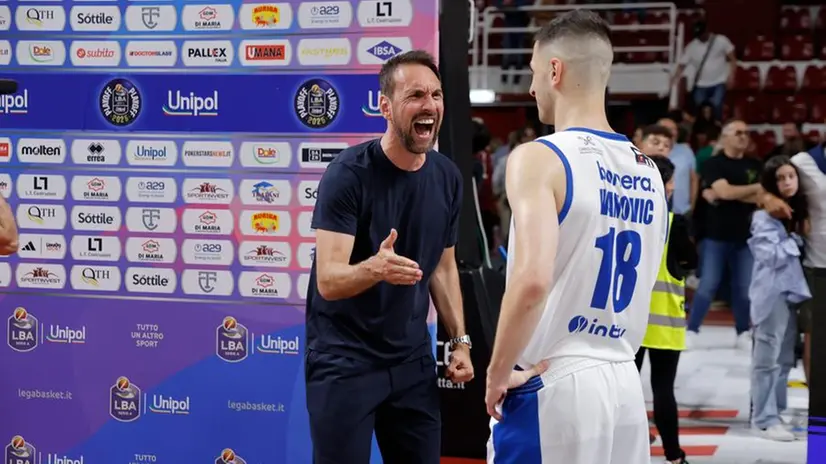 Peppe Poeta si congratula con Nikola Ivanovic - Foto G. Pappalardo / Ciamillo-Castoria