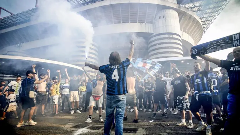 I tifosi dell'Inter al Meazza