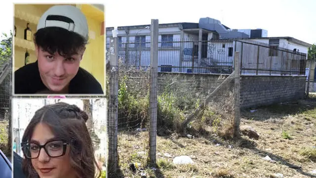 Afragola, il luogo dove è stata ritrovata, morta, la 14enne Martina Carbonaro (e nei riquadri la ragazza ed il fidanzatino)