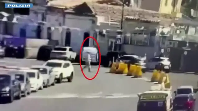 FRAME DA VIDEO - LA POLIZIA DI STATO ARRESTA IL PRESUNTO AUTORE DELL’OMICIDIO DI UN GIOVANE DIPENDENTE DI UN BAR DI PIAZZA MANCINI BATTAGLIA