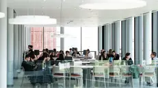 Studenti in aula studio in Università Cattolica