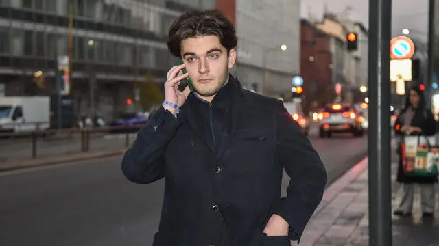 Leonardo Apache La Russa esce dal tribunale di Milano, 20 Dicembre 2023 ANSA/MATTEO CORNER