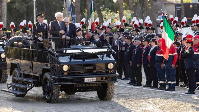 Roma - Il Presidente Sergio Mattarella alla celebrazione del 210° anniversario di fondazione dell'Arma dei Carabinieri. , oggi 5 giugno 2024 (Foto di Paolo Giandotti - Ufficio per la Stampa e la Comunicazione della Presidenza della Repubblica)
