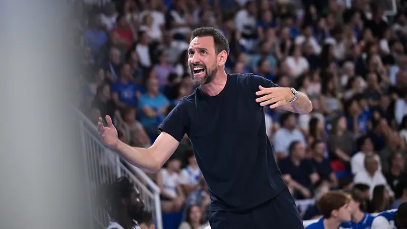 Peppe Poeta, grande artefice della cavalcata della Germani - Foto New Reporter Checchi © www.giornaledibrescia.it