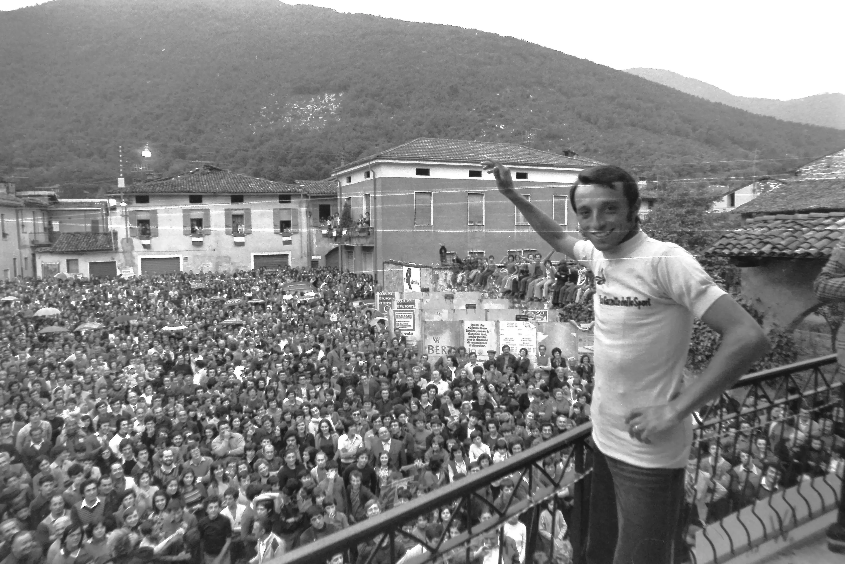L'11 giugno 1975 Concesio festeggia Fausto Bertoglio