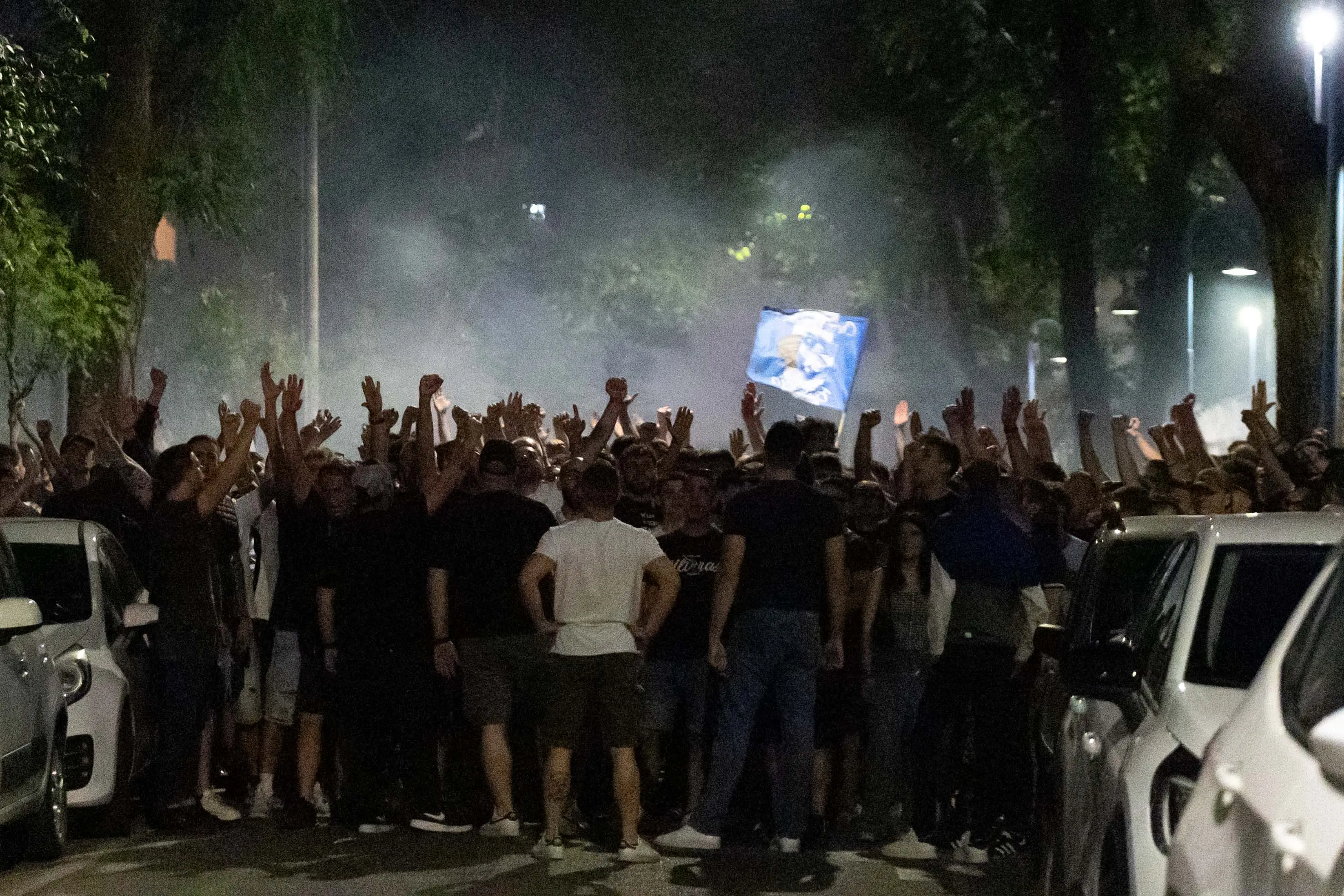 I tifosi del Brescia davanti al Rigamonti