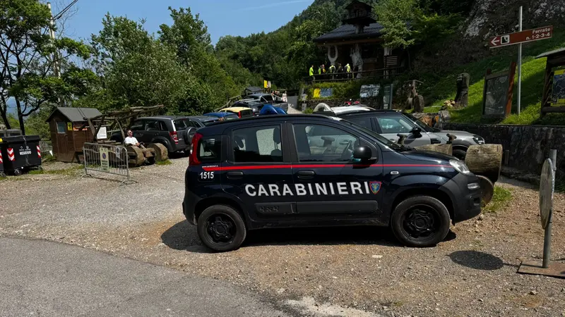 I carabinieri sul luogo dell'incidente © www.giornaledibrescia.it
