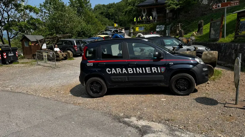 I carabinieri sul luogo dell'incidente © www.giornaledibrescia.it